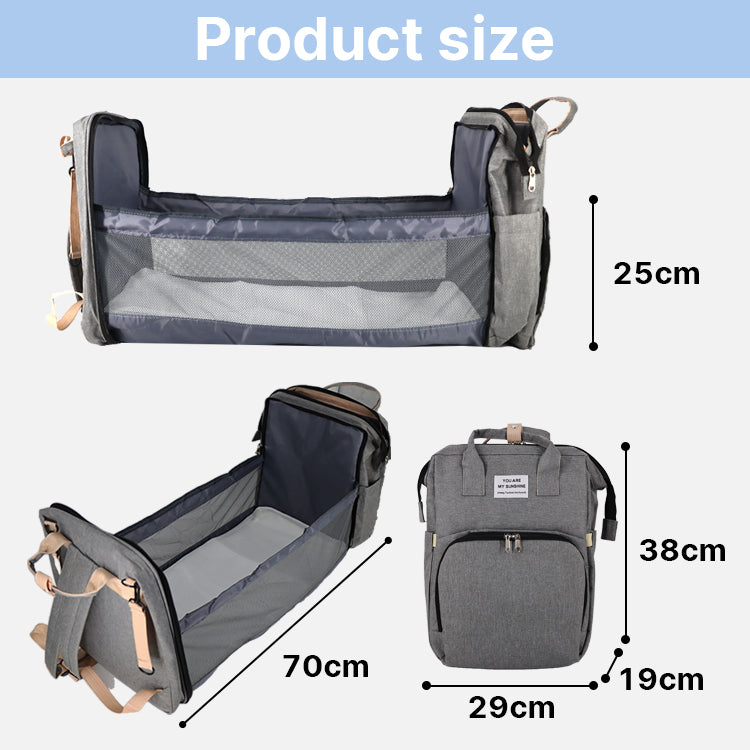 "Mochila Cambiador + Cuna Portátil"