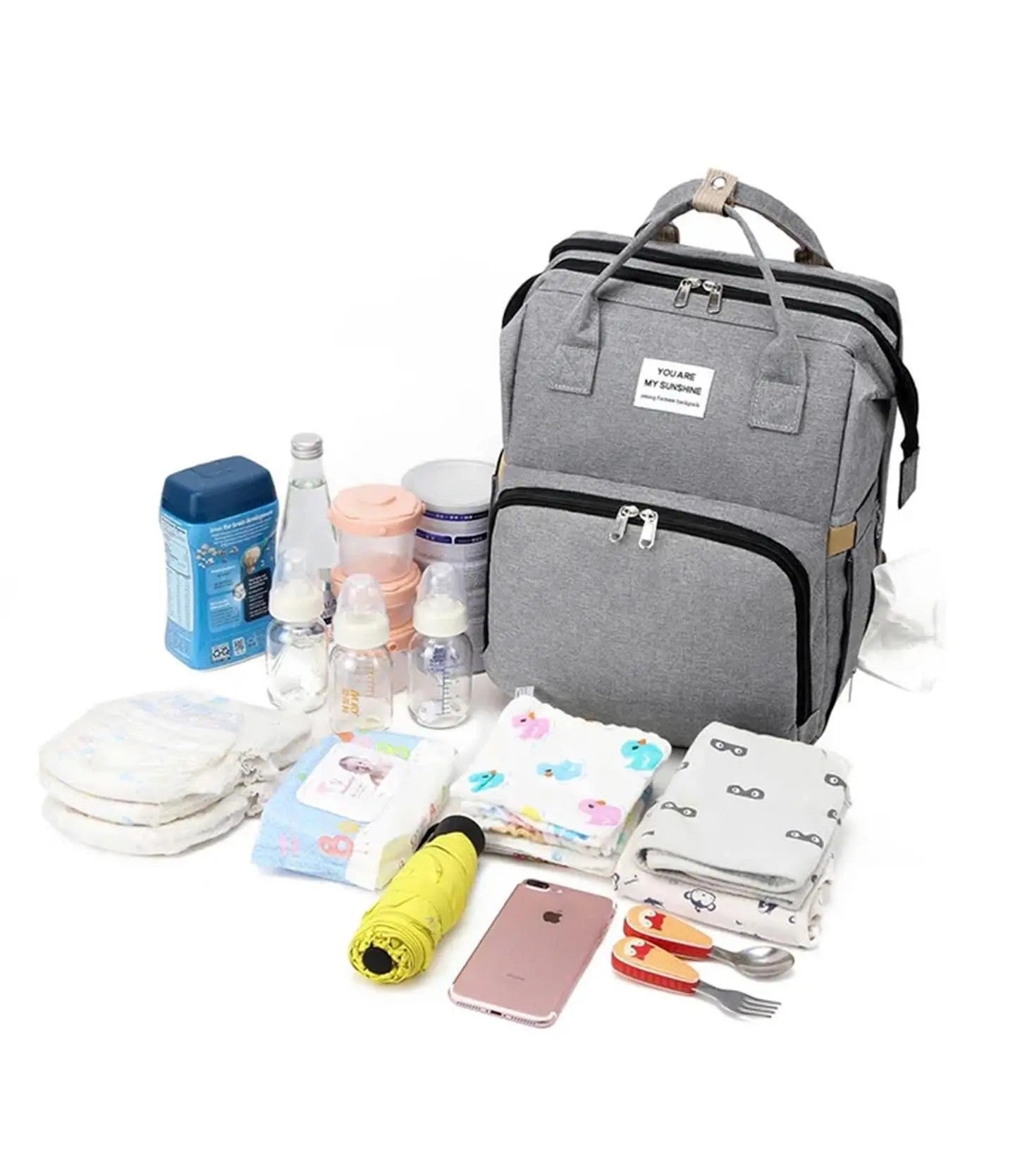 "Mochila Cambiador + Cuna Portátil"