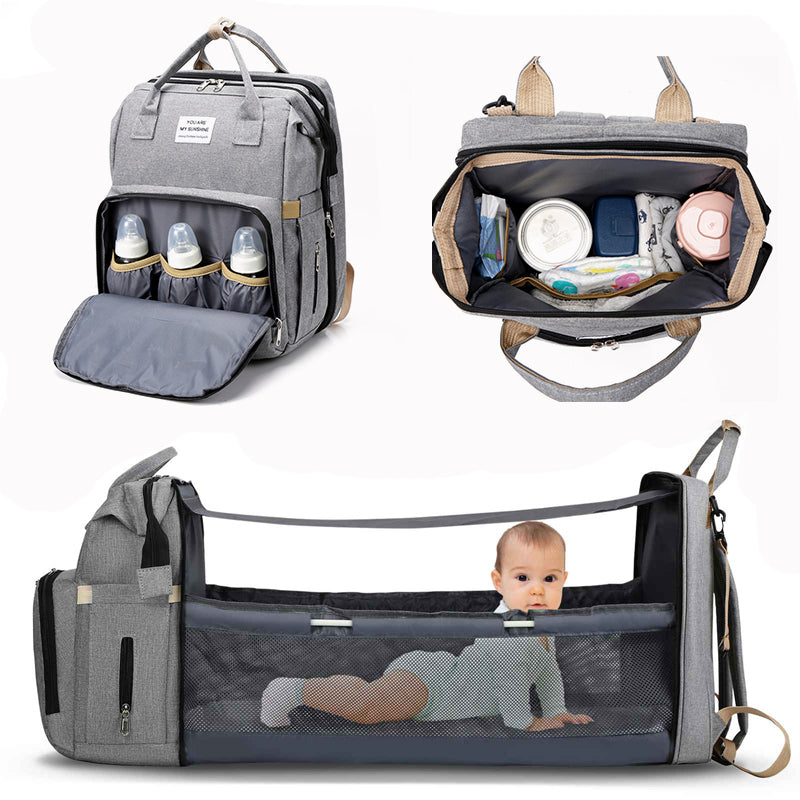 "Mochila Cambiador + Cuna Portátil"